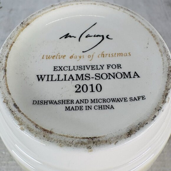 2010 Williams Sonoma 12 DAYS OF CHRISTMAS Multimotif Black Numbers 11/12 Cup Mug - Picture 8 of 15